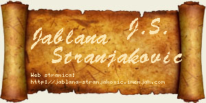 Jablana Stranjaković vizit kartica